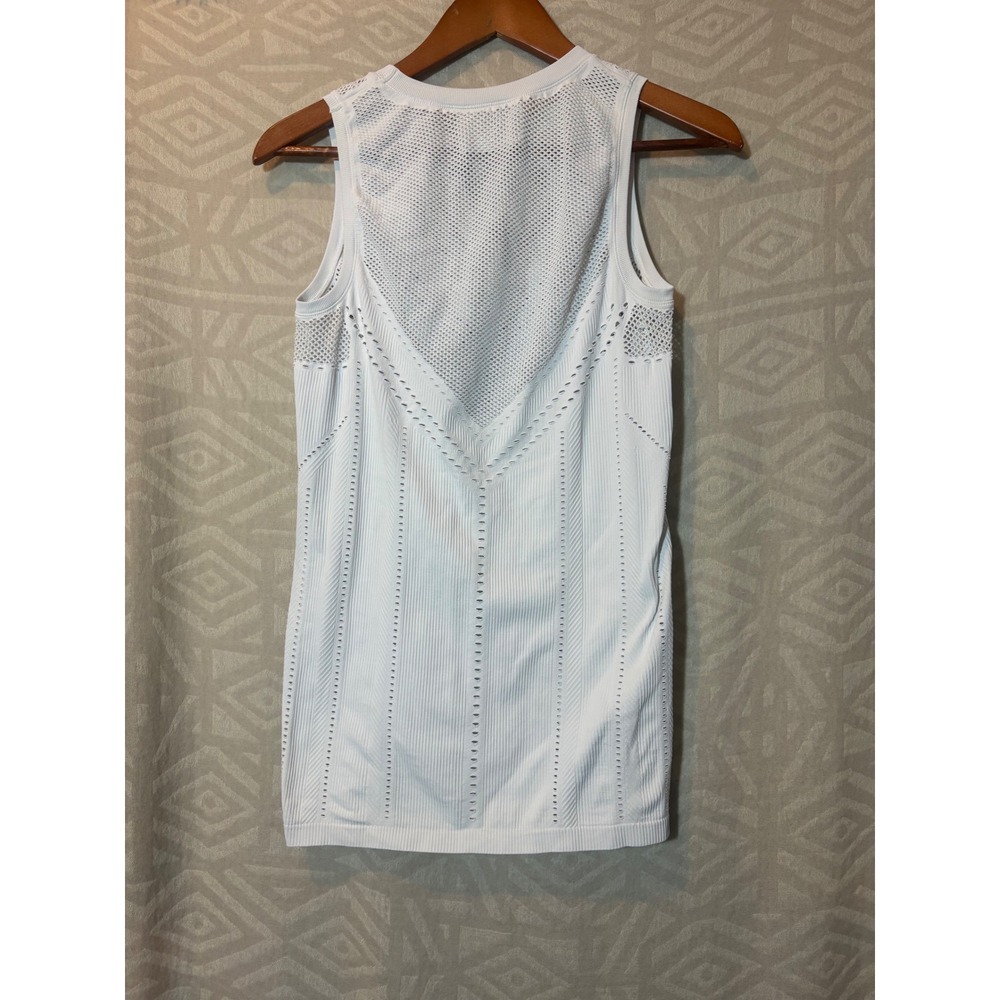 Athleta White Seamless Tank Top‎ Athletic Workout Sleeveless Layering - Picture 6 of 6